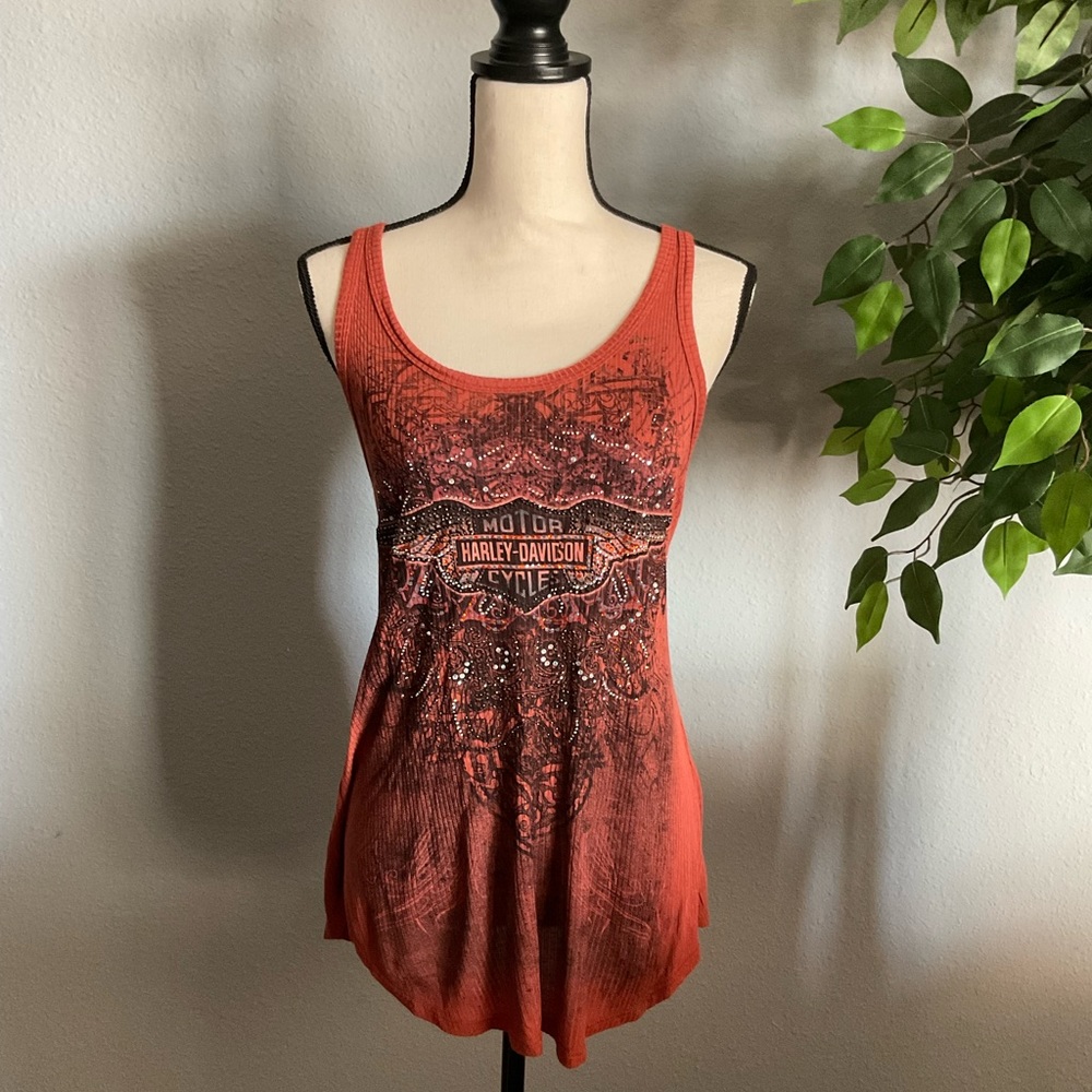 Harley Davidson Swarovski crystal tank top